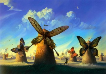 有名な要約 Painting - モダン コンテンポラリー 23 シュルレアリズム 蝶の風車